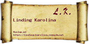Linding Karolina névjegykártya